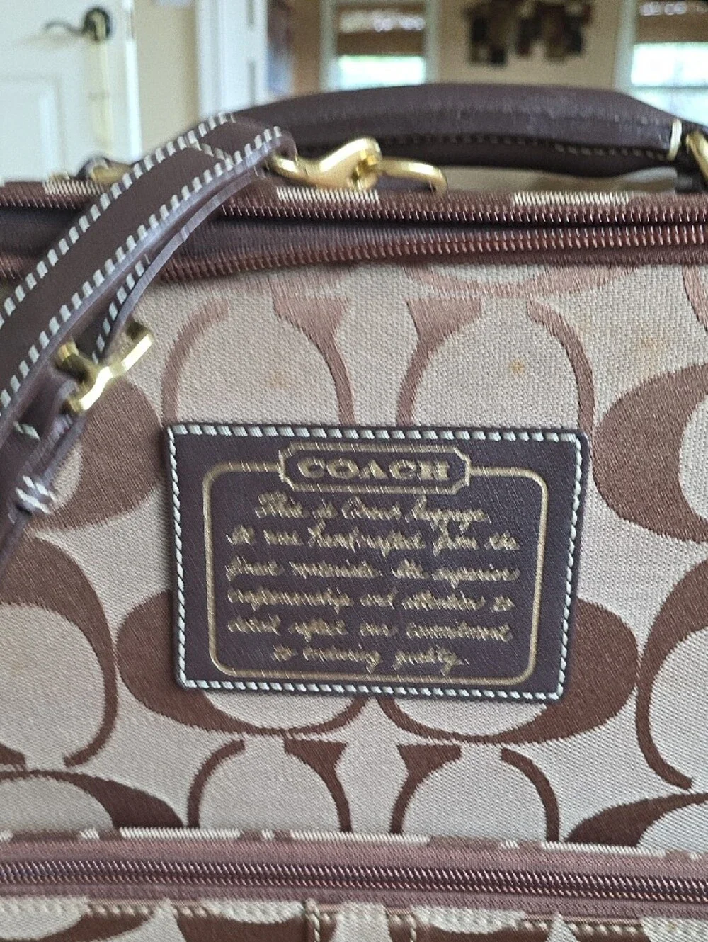 Coach Signature Carry-On Spinner Luggage - Picture 7 of 13